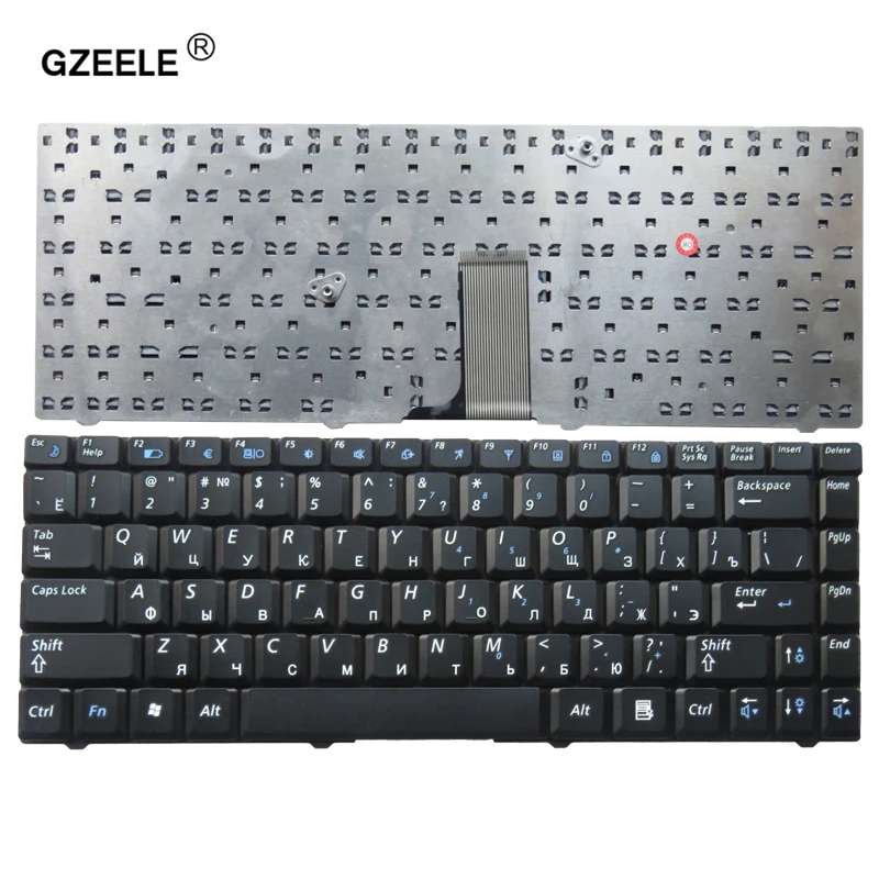 GZEELE New Notebook Laptop keyboard for SAMSUNG NP-R519 R519 R517 Black Russian RU version - V02066