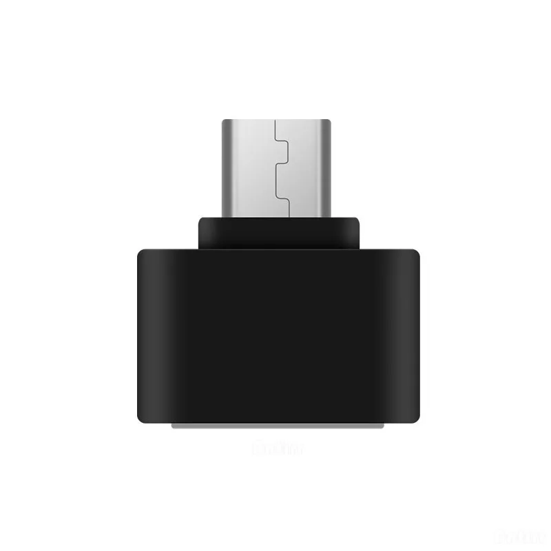 Antirr Мини Micro USB OTG адаптер штекерным USB2.0 конвертер для samsung Xiaomi huawei LG для Android телефонов USB OTG адаптер - Цвет: Plastic black