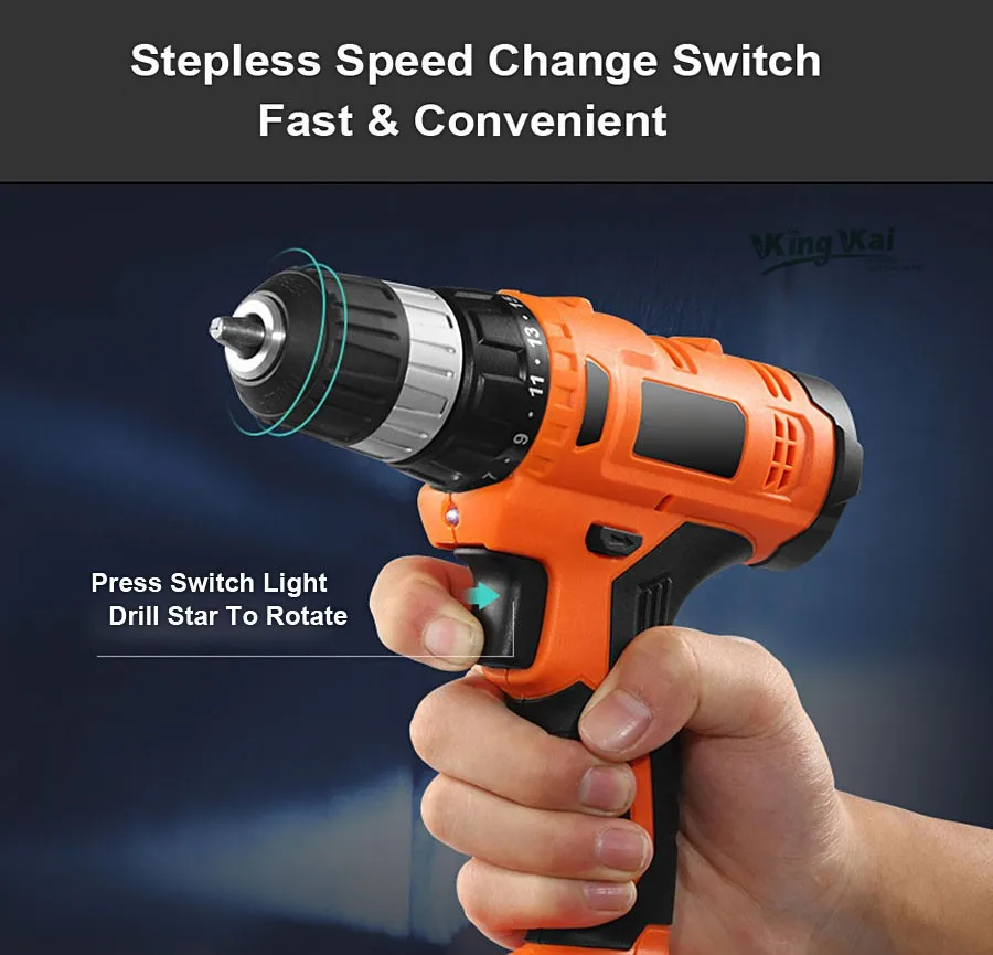 Cordless Lithium Battery Electric Drill-19