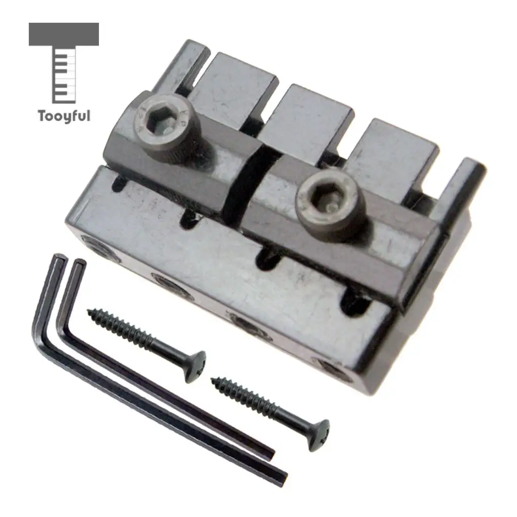 

Black 4-string Electric Headless Bass Guitar Locking Nut Set with Screws Hex Wrench
