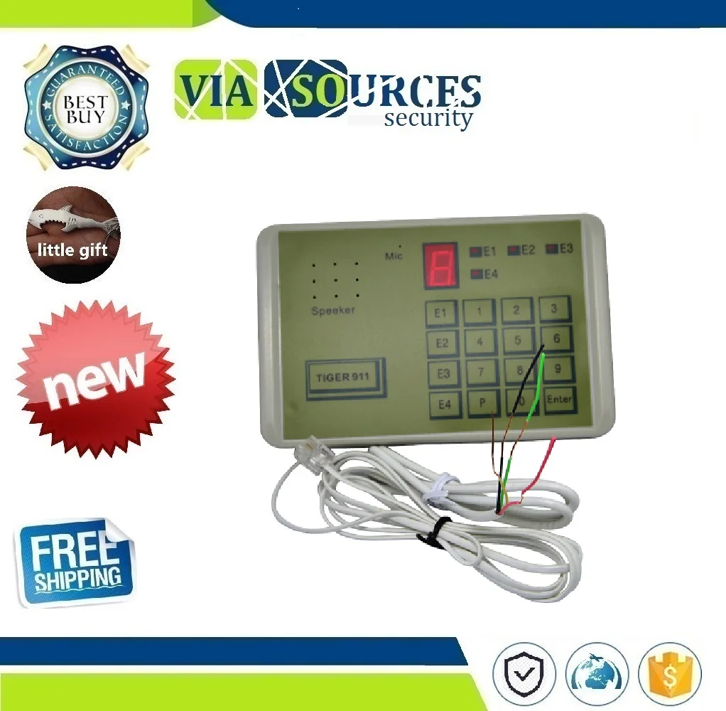 

(1 PCS) Tiger 911 Auto telephone Dialer Alarm system accessories Calling Transfer Tool Fixed Terminal put in NC NO or voltage