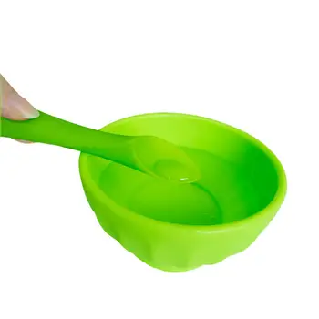 

Infant Rice Paste Training Soft-Tip Spoon Bamboo Leaf Tooth Gel Spoon Teether For Baby Led Weaning Tailored Silicone Spoon