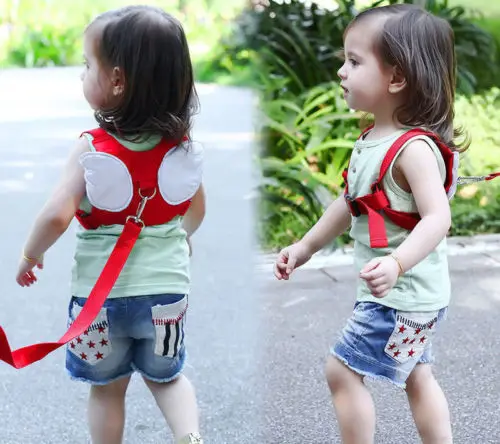 Для малышей и детей постарше ремень безопасности рюкзак для прогулок с анти-потерянный канат Ангел поводок-рулетка