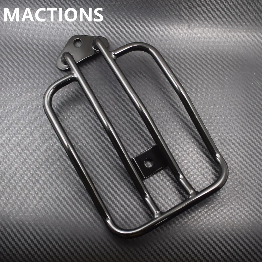 

Rear Plated Luggage Rack Support Shelf Solo Seat Bright Matte Black Chrome Fits For Harley Sportster 883N 1200 XL 2004-2014