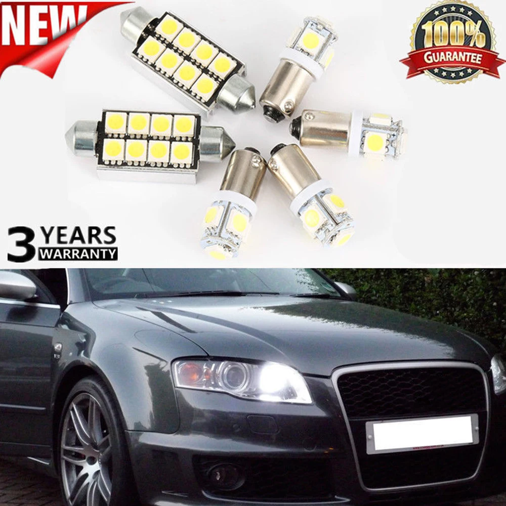 

6PCS LED smd Interior light for interior reading lamp car styling super bright car light source LED car bulb white new