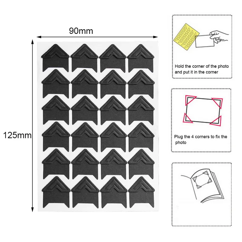 FUNIQUE 24 шт винтажные фото угловые скрапбукинги бумажная рамка для фотографий украшение Скрапбукинг DIY открытка Угловой протектор