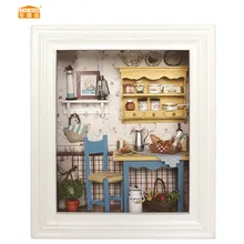 CUTE ROOM Miniature Wooden Doll House With DIY Furniture Relax Puzzle Toys For Kids Children Birthday
