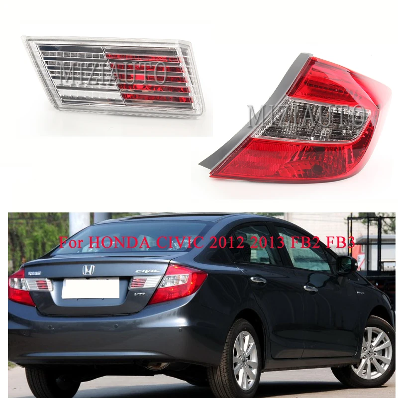 Tanie MIZIAUTO 1 sztuk światło cofania dla HONDA CIVIC 2012 2013 FB2 FB3 lampa bagażnika samochodów stylizacji światła hamowania tylne światło na zderzak lampa tylna