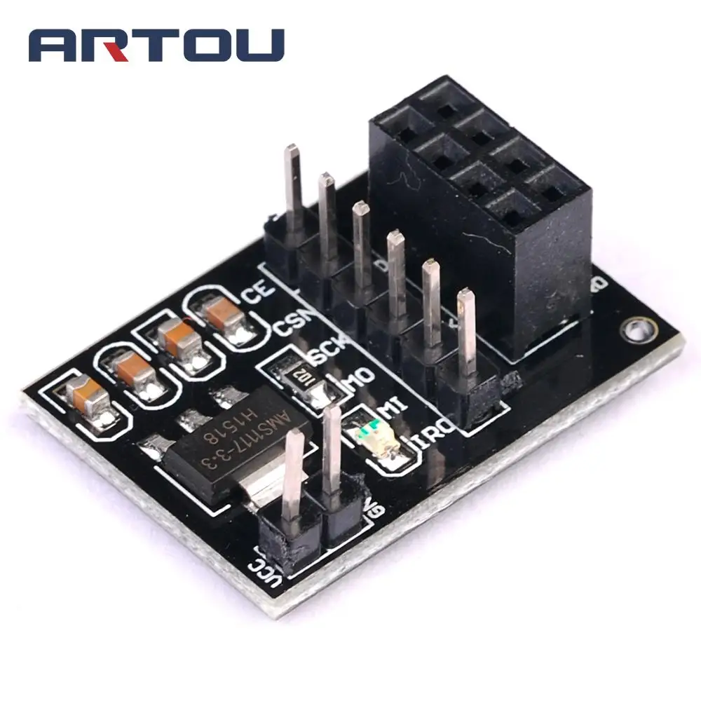 Плата адаптера разъема AMS1117 для 8-контактного NRF24L01 модуль беспроводного
