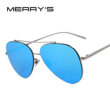 MERRY'S модные женские туфли летние солнцезащитные очки Для мужчин сверхлегкий углеродного волокна Солнцезащитные очки Плоские зеркальные линзы с покрытием Oculos de sol UV400