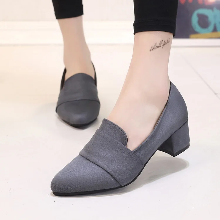 Online Get Sewing Careers Aliexpress Alibaba Group Fashion 2017 Women Career Pumps Square Heel Pointed Toe High Shoes Office