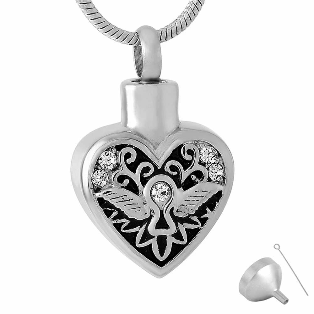 9548 316L Stainless Steel Heart Cremation Jewelry Ashes Pendant with