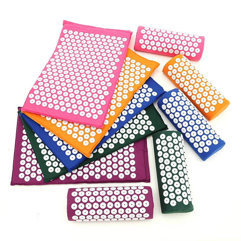 Massager Cushion Relieve Acupressure Mat Body Pain Acupuncture Spike Yoga Mat With Pillow Massage Mat Back And NeckMassager