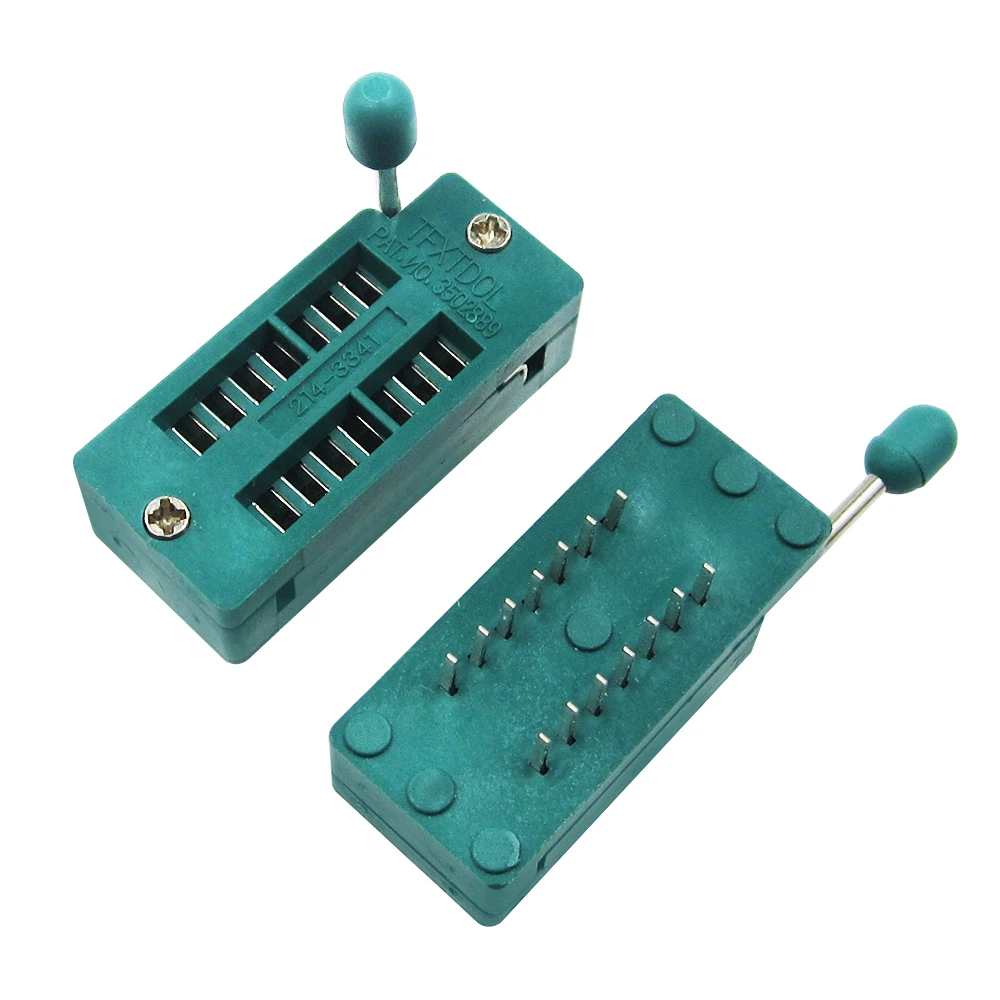 10 шт. IC Тест Универсальный ZIF гнездо 14pin 14 pin dip 2 54 мм Разъем шаг | Электроника