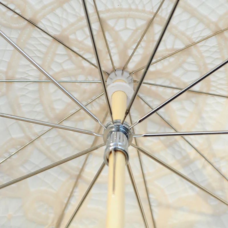 Koronka wysokiej jakości Parasol ślubny na wesela Parasol słoneczny fotografia rekwizyty Parasol bawełniana haftowana koronkowy Parasol Parasol