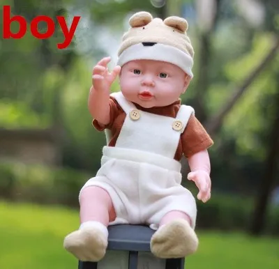 boy 41 см детская кукла-Реборн, мягкая виниловая силиконовая Реалистичная звуковая смешка, детская игрушка для новорожденных мальчиков и девочек, подарок на день рождения - Цвет: boy