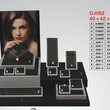 Производство по индивидуальному заказу, классический черный матч с глянцевым серебристым серым показ ювелирных изделий mdf