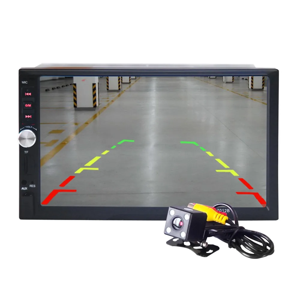 USB AUX Oto teypleri V MMC Belakang Berbelanja 2din Mobil inch 7 FM Kelebihan SD Auto 12 JPEG, Kamera Bluetooth Autoradio MP4 Player Audio Stereo dengan BYNCG MP5 WMA, 2 USB AUX Oto teypleri 2