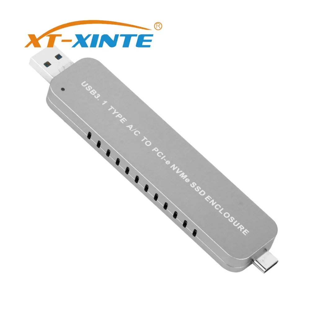 XT-XINTE LM903 USB3.1 на PCI-E NVME M.2 TYPE-A для TYPE-C TYPE-A SSD жесткий диск коробка для 2242/2260/2280 SSD