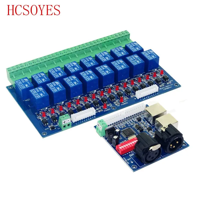 16CH Relay switch dmx512 Controllerrelay outputDMX relay control16way relay switch(max 10A)high voltage led lights