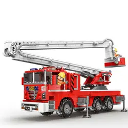 Серия пожарного управления аэропорт пожарный двигатель город спасательный пожарный контроль строительный блок детские игрушки