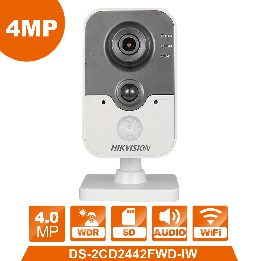 WIFI камера DS 2CD2442FWD IW hikvision IP беспроводная Cube веб 4.0MP videcam наблюдения система