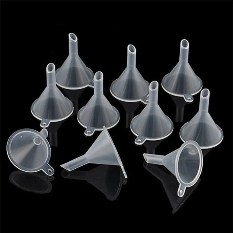 Realand 20pcs/lot Plastic Clear Small Mini Funnel for Liquid Oil