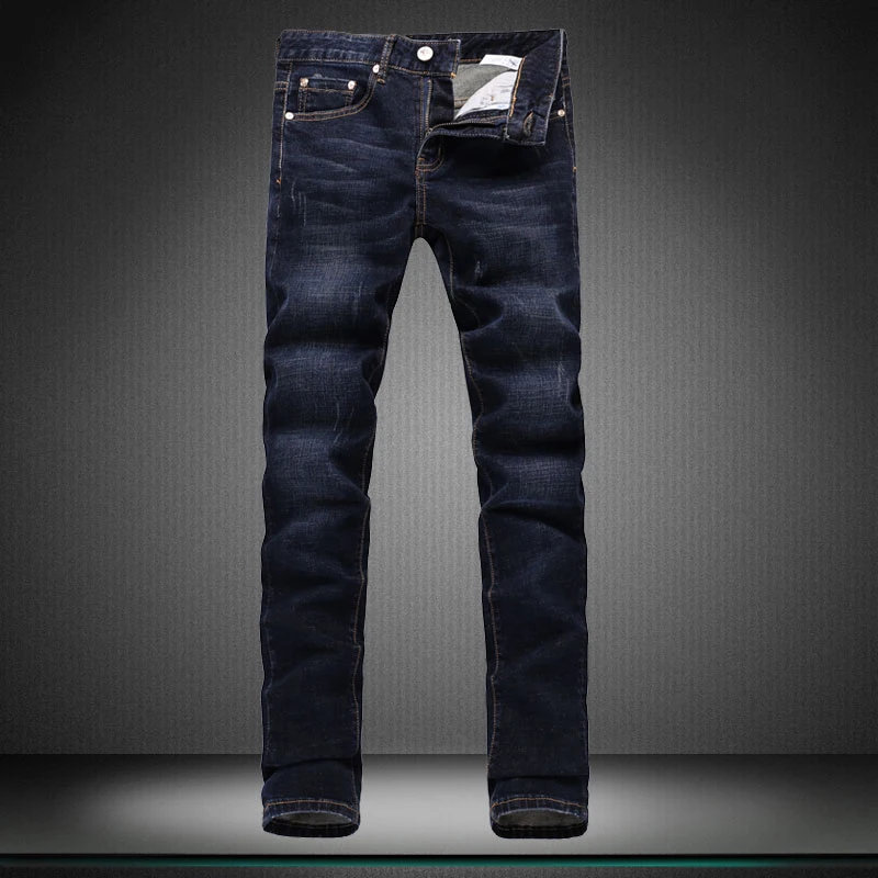 blue contracted man s jeans men Casual pants trousers male designer brand pants straight new boy