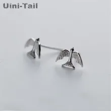 925 Стерлинговое Серебро милые маленькие и изысканные серьги Ласточка корейское Искусство животных серьги ювелирные изделия женские свадебные аксессуары