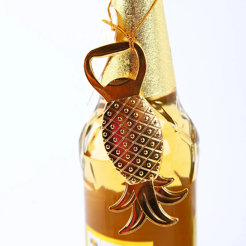 100 шт Золотой ананас металлический флакон ключ свадебные сувениры и подарки предметы для вечеринки сувениры на день рождения подарки для гостей