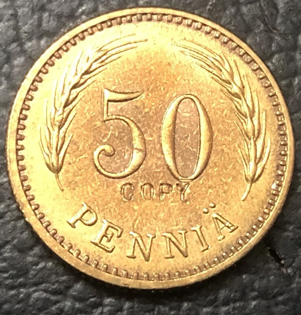 

1940 Finland 20 Markkaa Copy Copper Coin