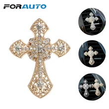 FORAUTO Car Air Freshener Clip Vents Perfume Cross Auto Outlet Perfume Alloy Crystal Car-styling Fashion Interior Accessories
