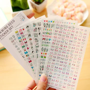 

6pcs kawaii drawing pvc Transparent Organizer Calendar Diary Book Planner Sticker Scrapbook Decoration papeleria sale