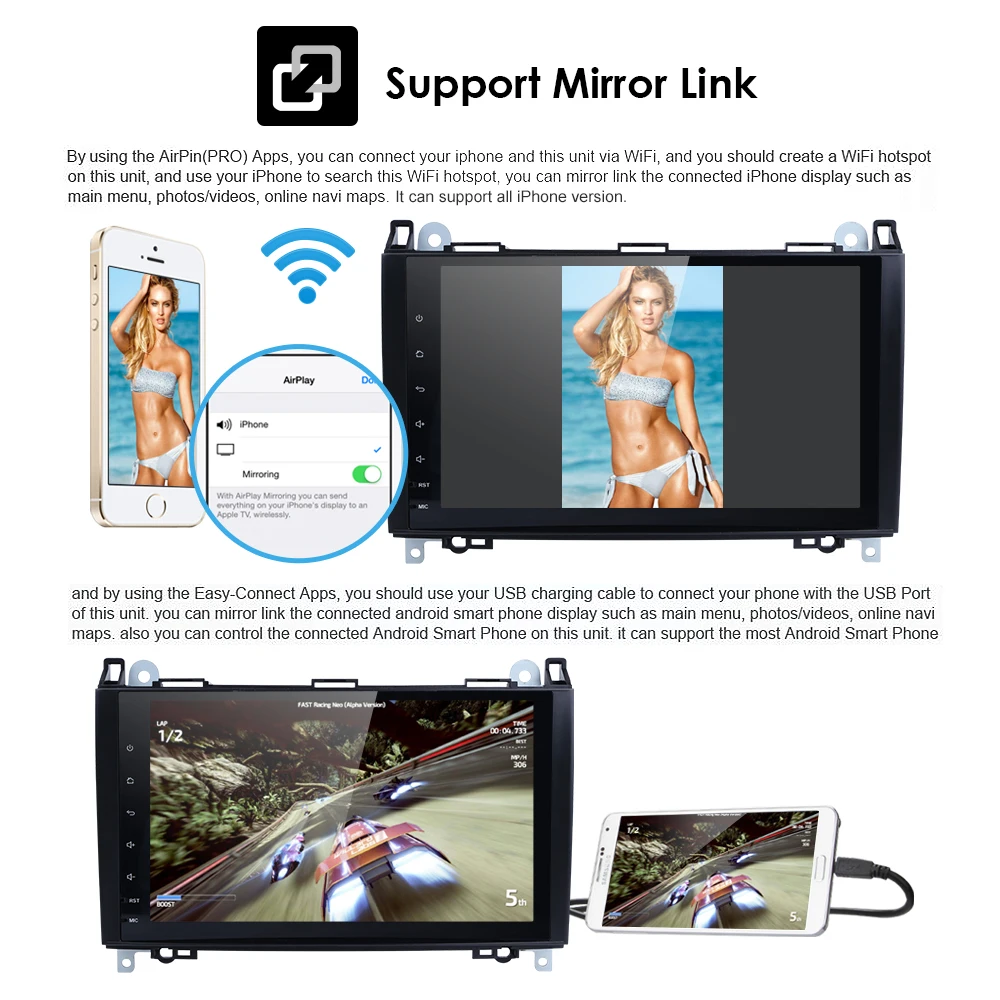 2GRAM 4G wifi 2din без DVD gps головное устройство для Mercedes Benz B200 A B Class W169 W245 Viano Vito W639 Sprinter W906 Bluetooth радио