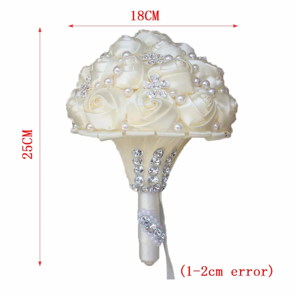 Жемчужные бусы ручной работы букеты Кот Роуз Искусственные цветы букет невесты de брак рука Букеты Свадебные W224-1
