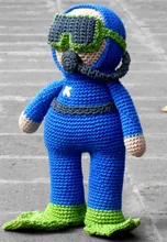 crochet baby amigurumi Firefighter rattle toy doll