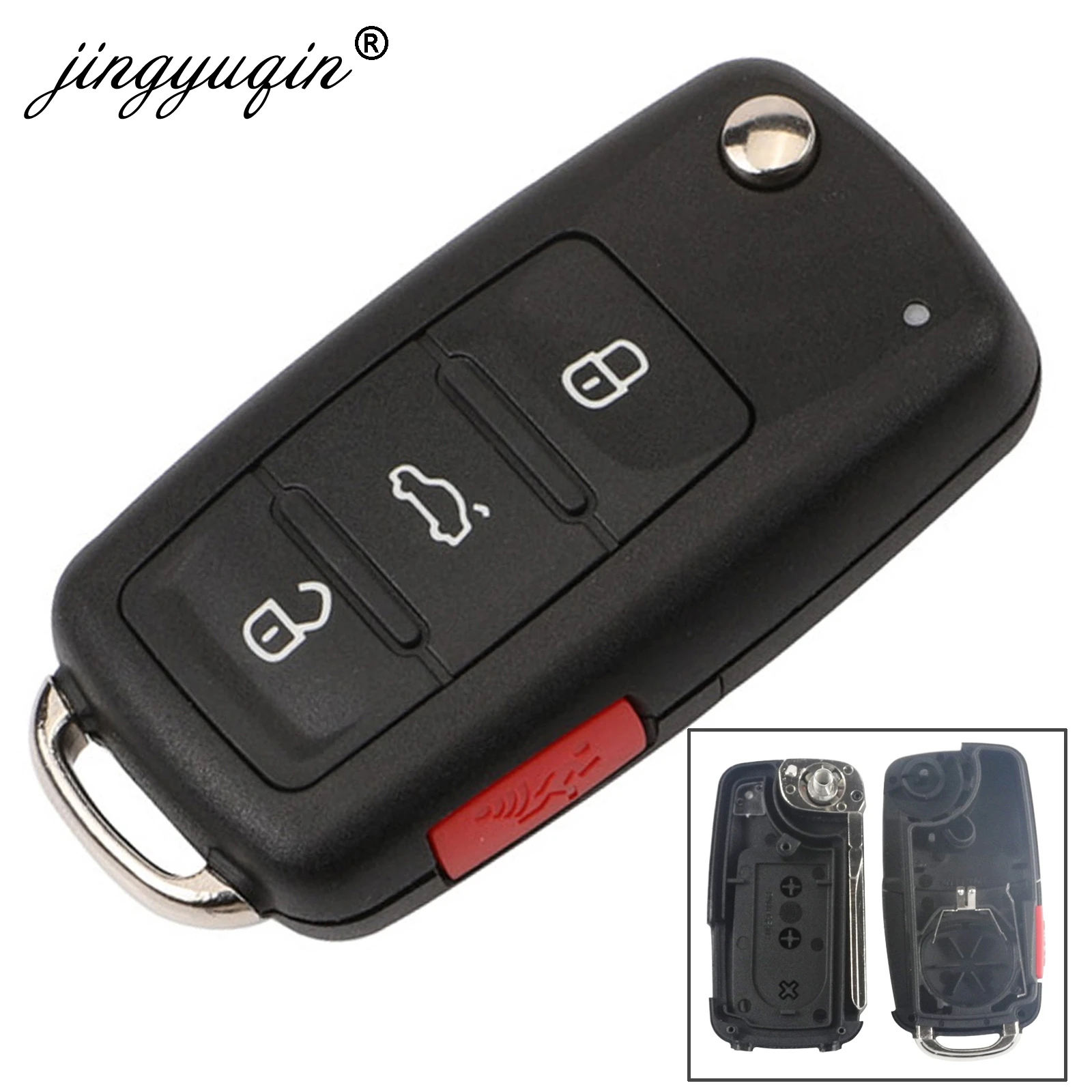Складной пульт дистанционного управления jingyuqin 2/3/4/5 для VW Polo Golf MK6 Tiguan Touareg 202AD 202H