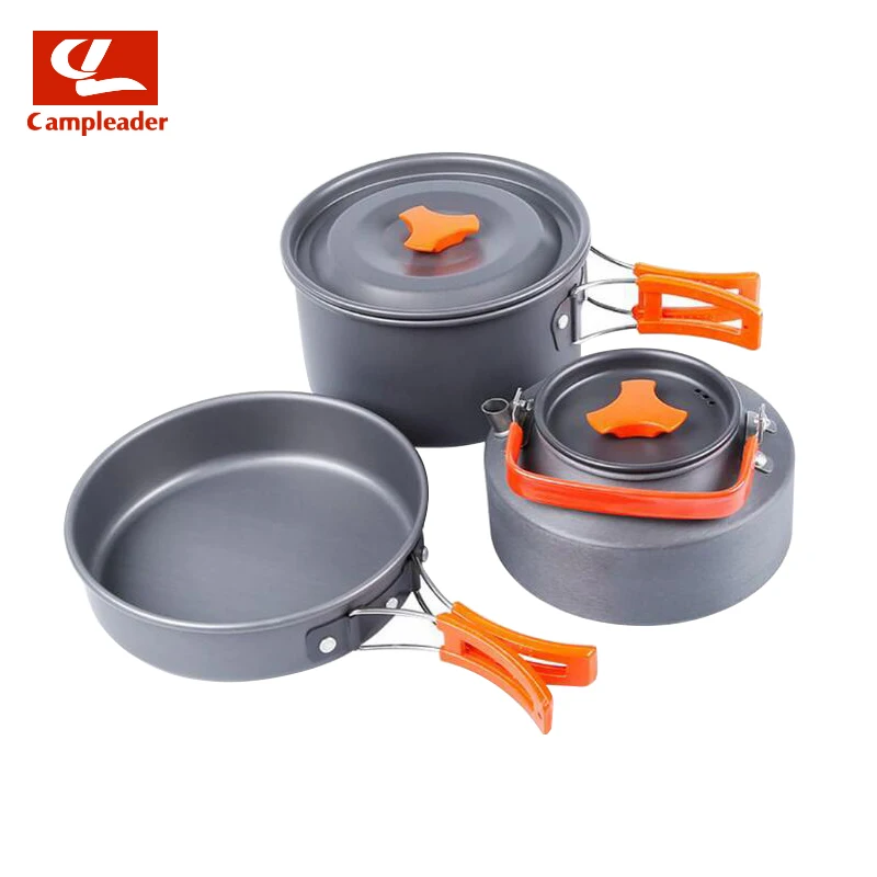 

1-2 People Camping Cookware Set Camping Stove Head Cutlery Combination Portable Outdoor Set Pot New CL311