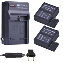 2 uds. De baterías DSS50 S50 de DS-S50 de 1500mAh Akku + Kits de cargador de pared para AEE DS-S50 S50 AEE D33 S50 S51 S60 S71 S70, batería para cámaras