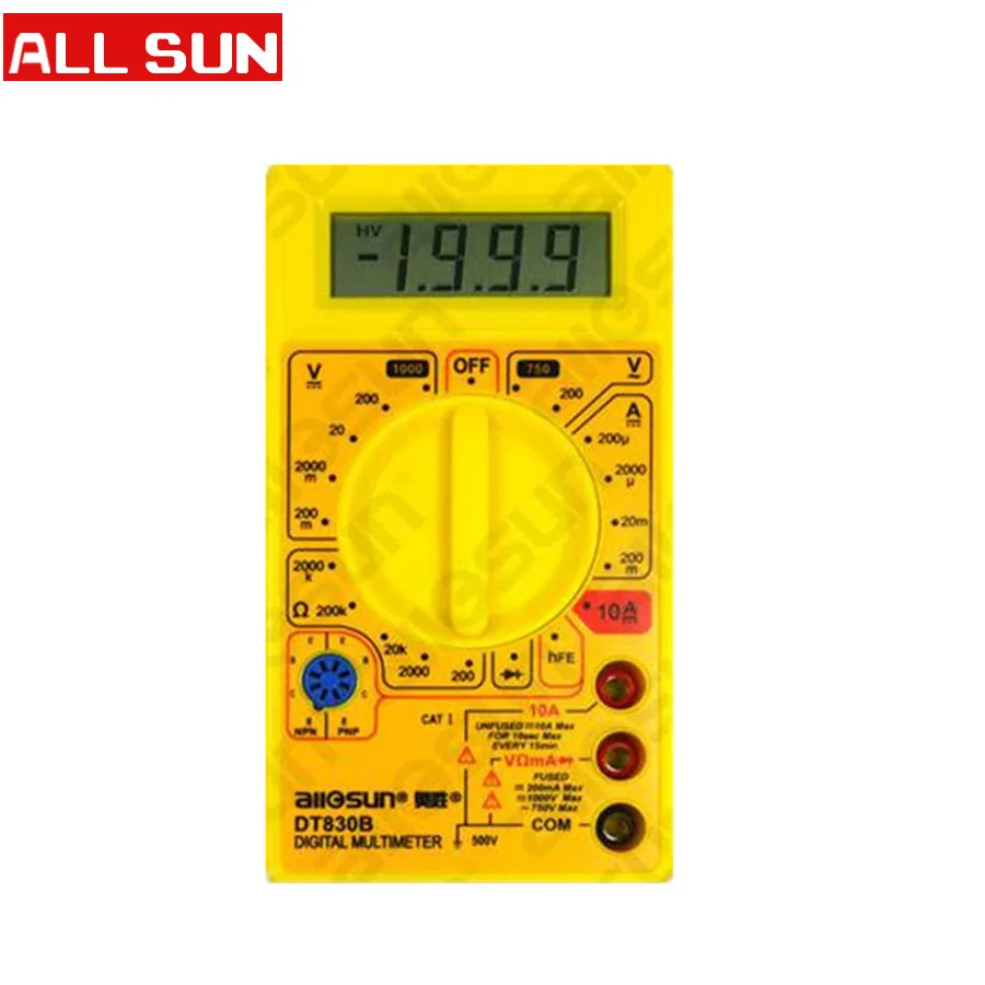 All Sun DT830B Digital Multimeter AC/DC Voltage Electrical Tester