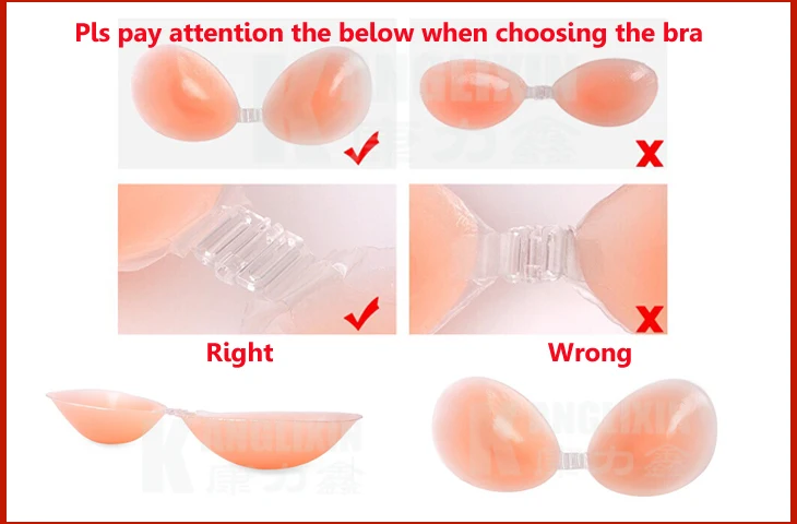 fashion ladies womens sexy stealth bra silicone adhesive push up different breast size
