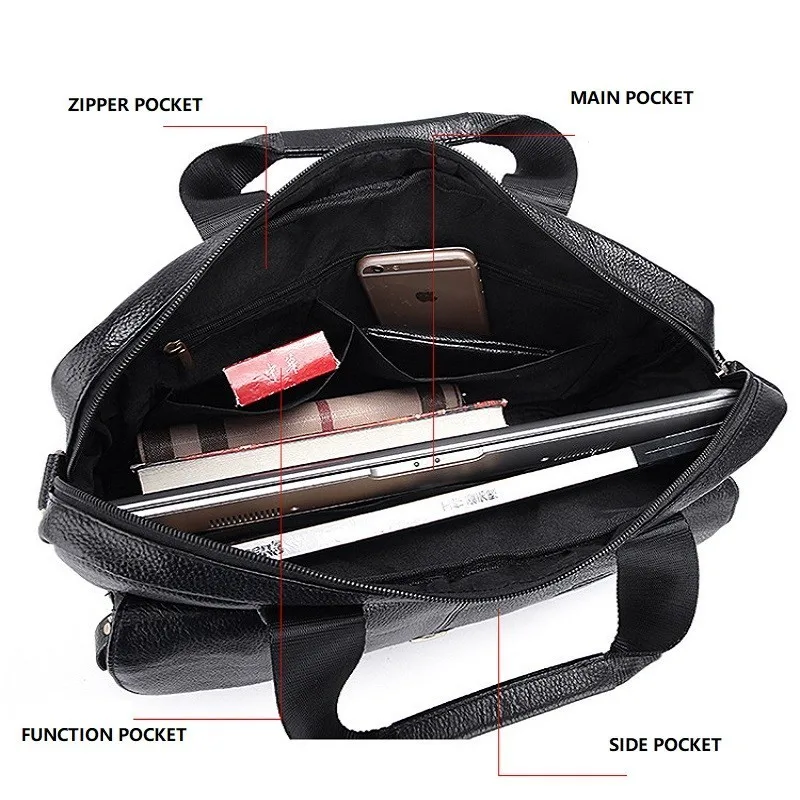 Man Business Laptop Bag For Men Briefcases Leather Bags Men's Briefcase Bag Men's Genuine Leather Bags Male Man Business Laptop Bag For Men Briefcases Leather Bags Men's Briefcase Bag Men's Genuine Leather Bags Male