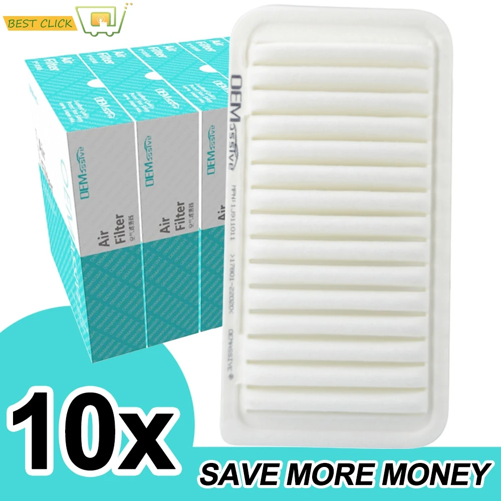 

For Toyota Corolla Matrix L4 2003 2004 2005 2006 2007 2008 17801-YZZ03 Pontiac Vibe L4 1.8 03-08 10pcs 17801-22020 Air Filter