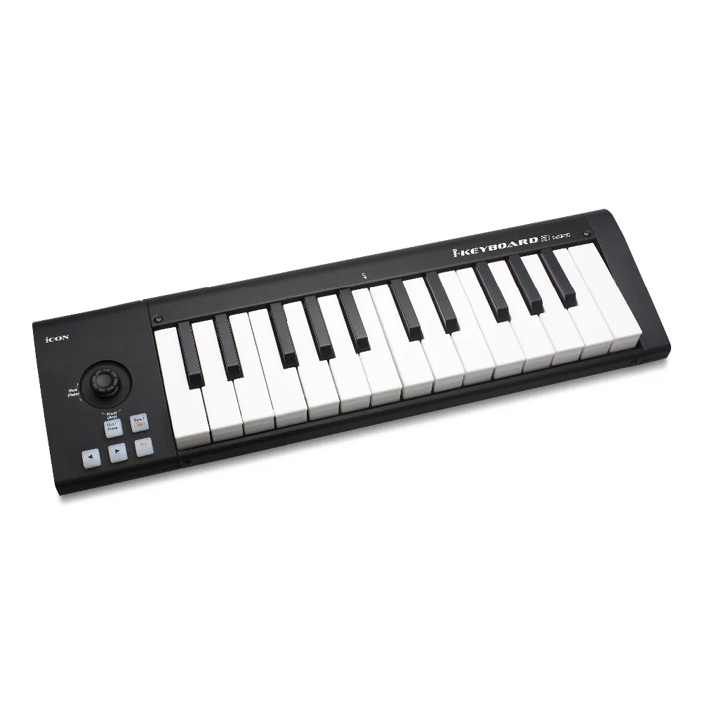 Миниатюрная 25 клавишная MIDI клавиатура iCON iKeyboard с 3 клавишами клавиши в стиле