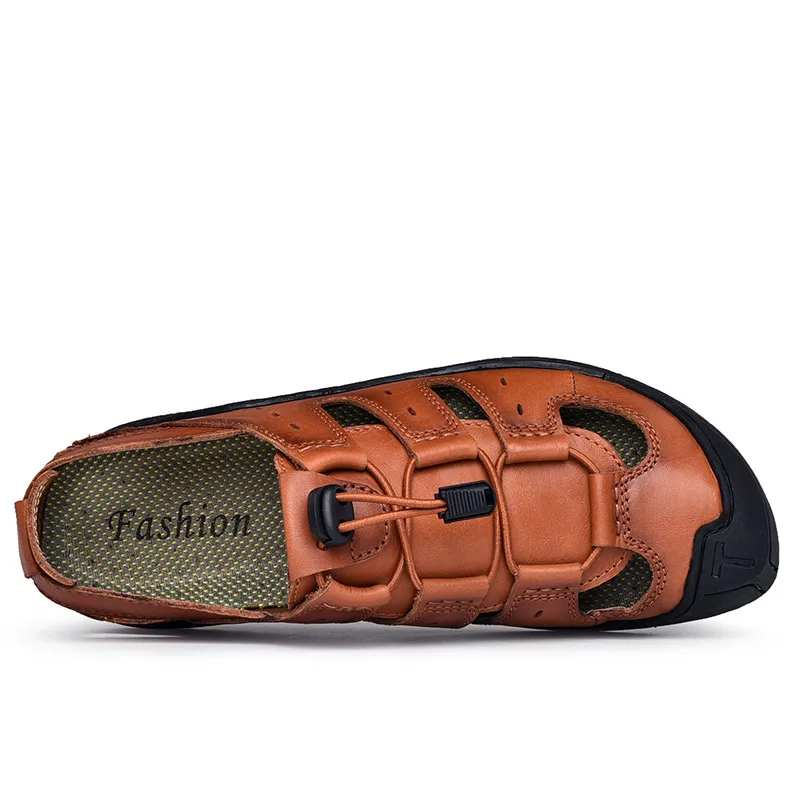 Обувь с перфорацией, мужские сандалии из натуральной кожи, сабо ...