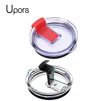

UPORS 50pcs Mug Lid Spill Resistant Drink Lid Replacement with Straw Hole Splash Resistant Coffee Cup Lid for Wholesale 20/30OZ