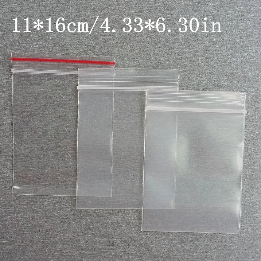 

3 Kinds Thick 11x16cm Self Sealing Zipper Ziplock Plastic Package Reclosable Clip Chain Grocery Packaging Packing Bags 1000pcs