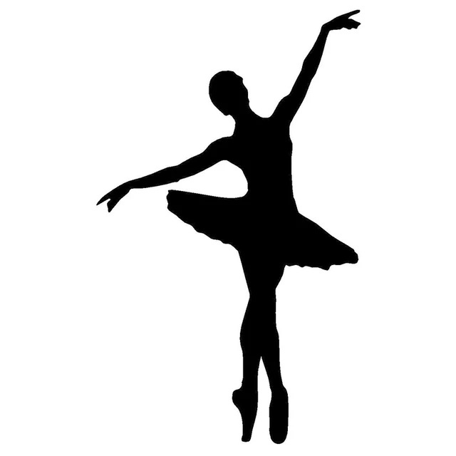 15cm x 10cm ballerina ballet dancer funny sticker window wall car
