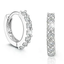 Модные 925 пробы серебряные серьги-гвоздики, роскошный дизайн, серьги с пряжкой, стразы для женщин, ювелирные изделия Orecchini KY226