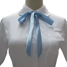 Школьная форма для японской средней школы аксессуары качественная атласная лента для колледжа удлиненный галстук бабочка Многоцветный галстук